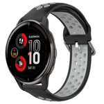 Cinturino sportivo in silicone traspirante perforato da 20 mm, For Garmin Venu 2 Plus