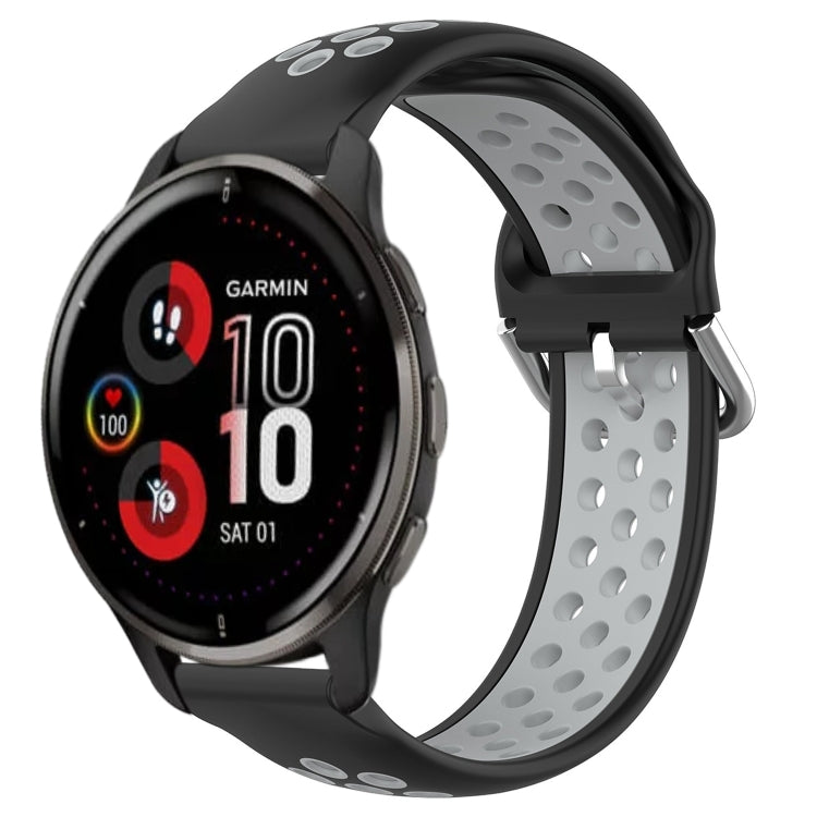 Cinturino sportivo in silicone traspirante perforato da 20 mm, For Garmin Venu 2 Plus
