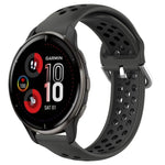 Cinturino sportivo in silicone traspirante perforato da 20 mm, For Garmin Venu 2 Plus
