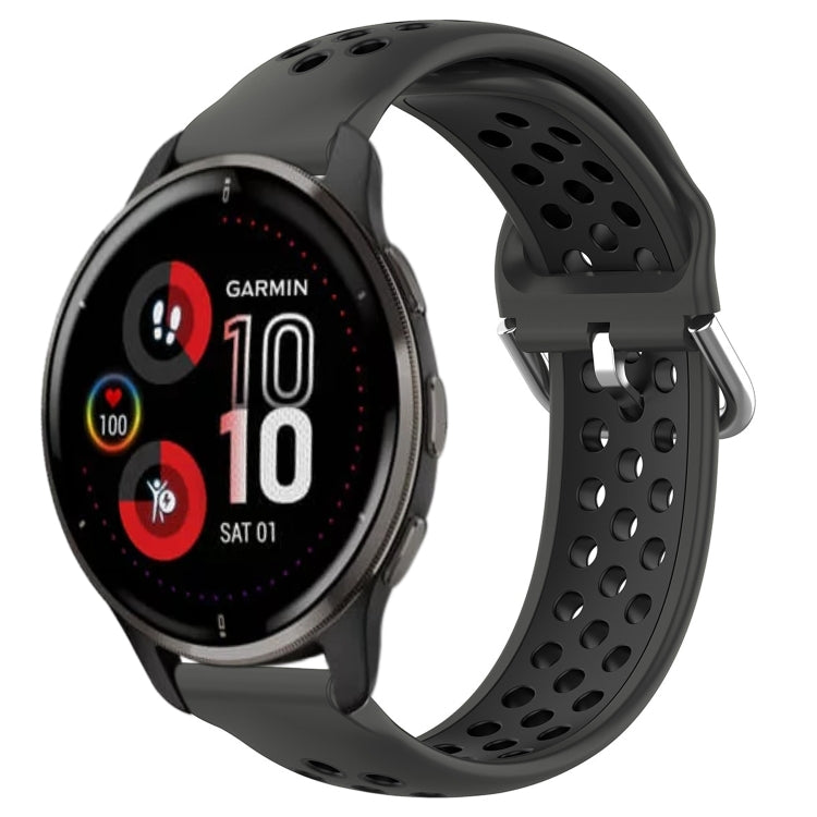 Cinturino sportivo in silicone traspirante perforato da 20 mm, For Garmin Venu 2 Plus