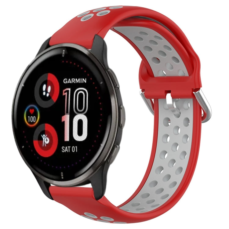 Cinturino sportivo in silicone traspirante perforato da 20 mm, For Garmin Venu 2 Plus