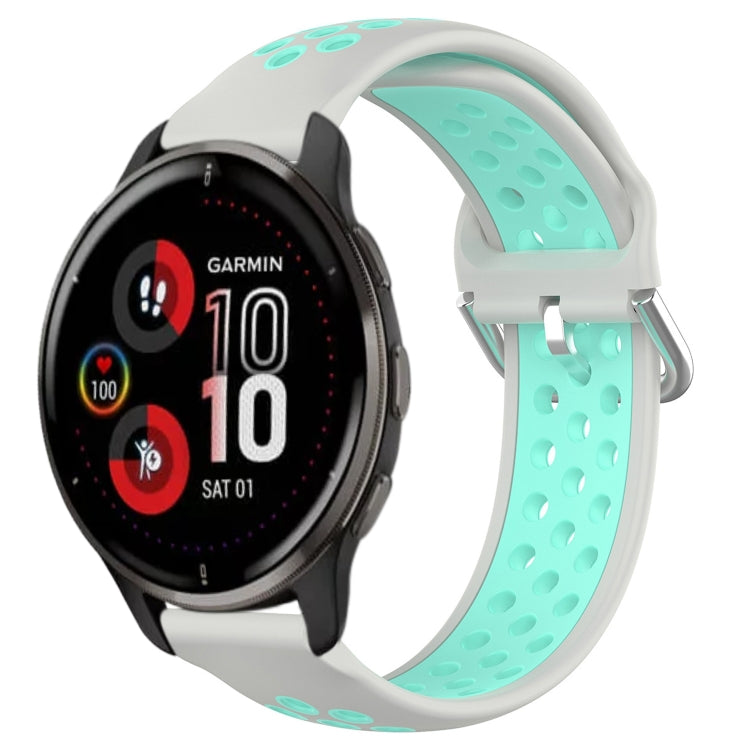 Cinturino sportivo in silicone traspirante perforato da 20 mm, For Garmin Venu 2 Plus