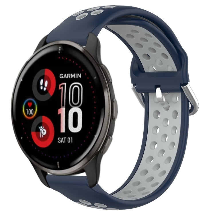 Cinturino sportivo in silicone traspirante perforato da 20 mm, For Garmin Venu 2 Plus