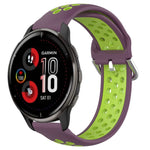 Cinturino sportivo in silicone traspirante perforato da 20 mm, For Garmin Venu 2 Plus