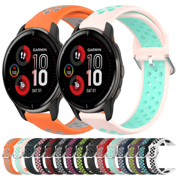 Cinturino sportivo in silicone traspirante perforato da 20 mm, For Garmin Venu 2 Plus