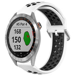 Cinturino sportivo in silicone traspirante perforato da 20 mm, For Garmin Approach S40