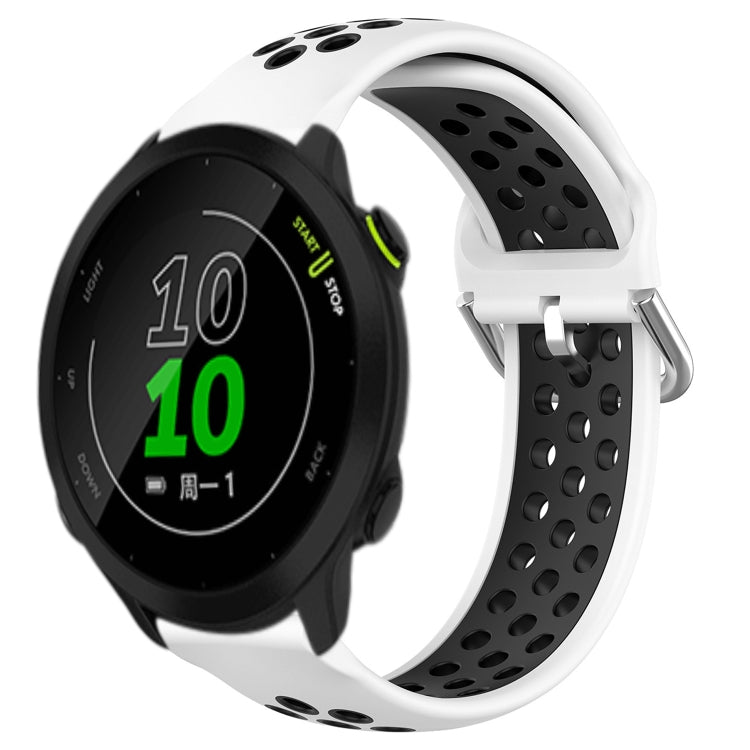 Cinturino sportivo in silicone traspirante perforato da 20 mm, For Garmin Forerunner 158