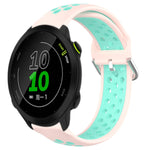 Cinturino sportivo in silicone traspirante perforato da 20 mm, For Garmin Forerunner 158