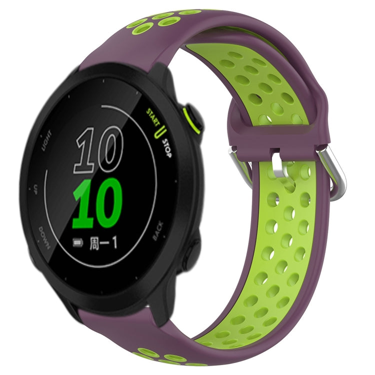 Cinturino sportivo in silicone traspirante perforato da 20 mm, For Garmin Forerunner 158