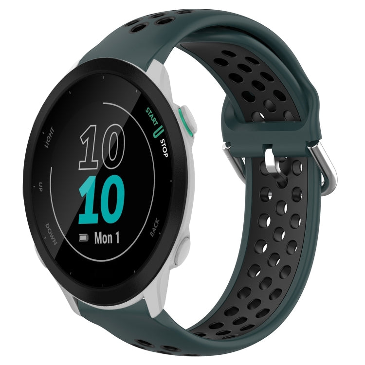 Cinturino sportivo in silicone traspirante perforato da 20 mm, For Garmin Forerunner 55