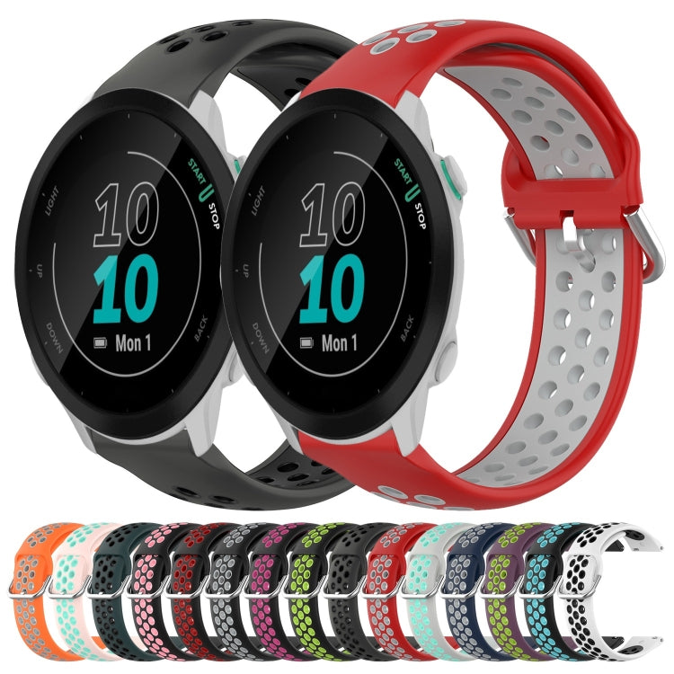 Cinturino sportivo in silicone traspirante perforato da 20 mm, For Garmin Forerunner 55