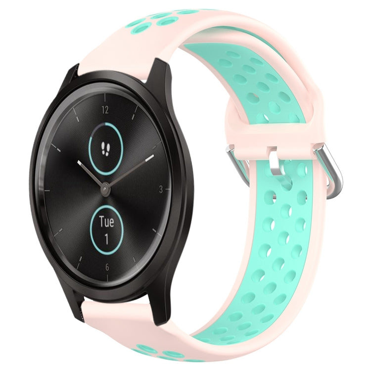 Cinturino sportivo in silicone traspirante perforato da 20 mm, For Garmin VivoMove Style