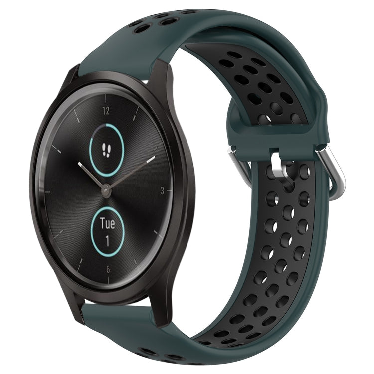 Cinturino sportivo in silicone traspirante perforato da 20 mm, For Garmin VivoMove Style