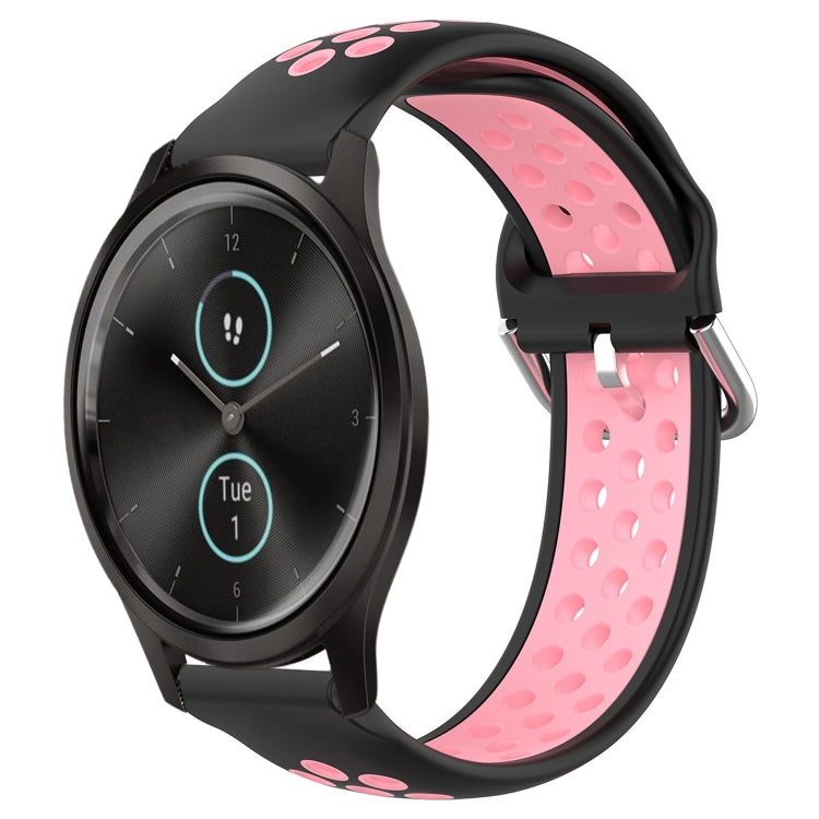 Cinturino sportivo in silicone traspirante perforato da 20 mm, For Garmin VivoMove Style