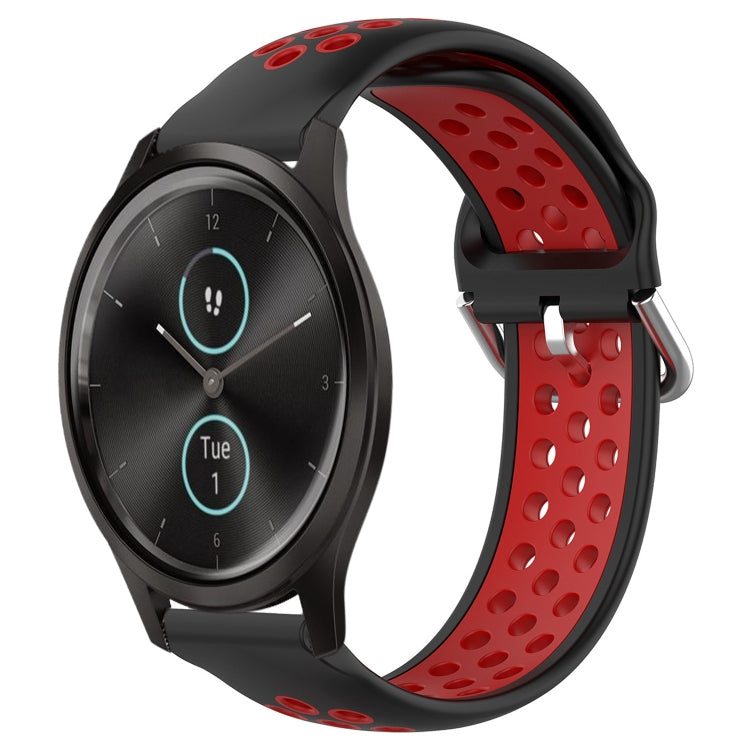 Cinturino sportivo in silicone traspirante perforato da 20 mm, For Garmin VivoMove Style