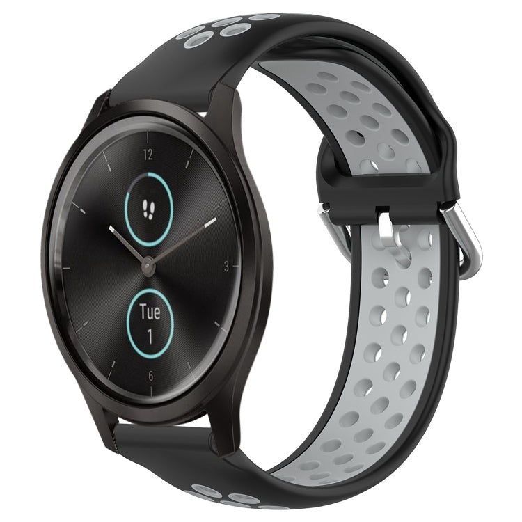 Cinturino sportivo in silicone traspirante perforato da 20 mm, For Garmin VivoMove Style