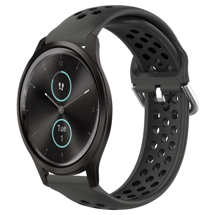Cinturino sportivo in silicone traspirante perforato da 20 mm, For Garmin VivoMove Style