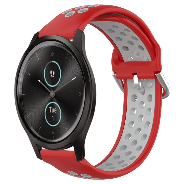 Cinturino sportivo in silicone traspirante perforato da 20 mm, For Garmin VivoMove Style