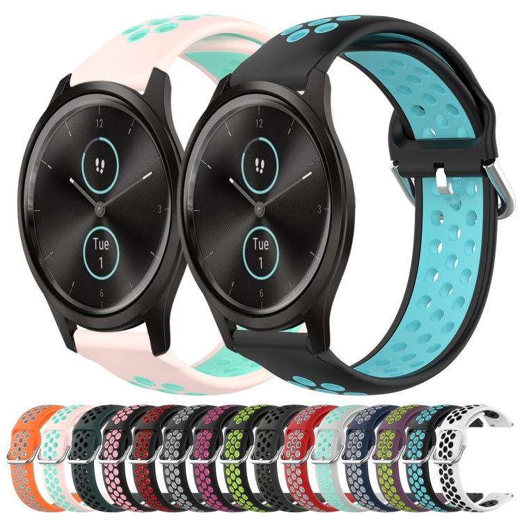 Cinturino sportivo in silicone traspirante perforato da 20 mm, For Garmin VivoMove Style