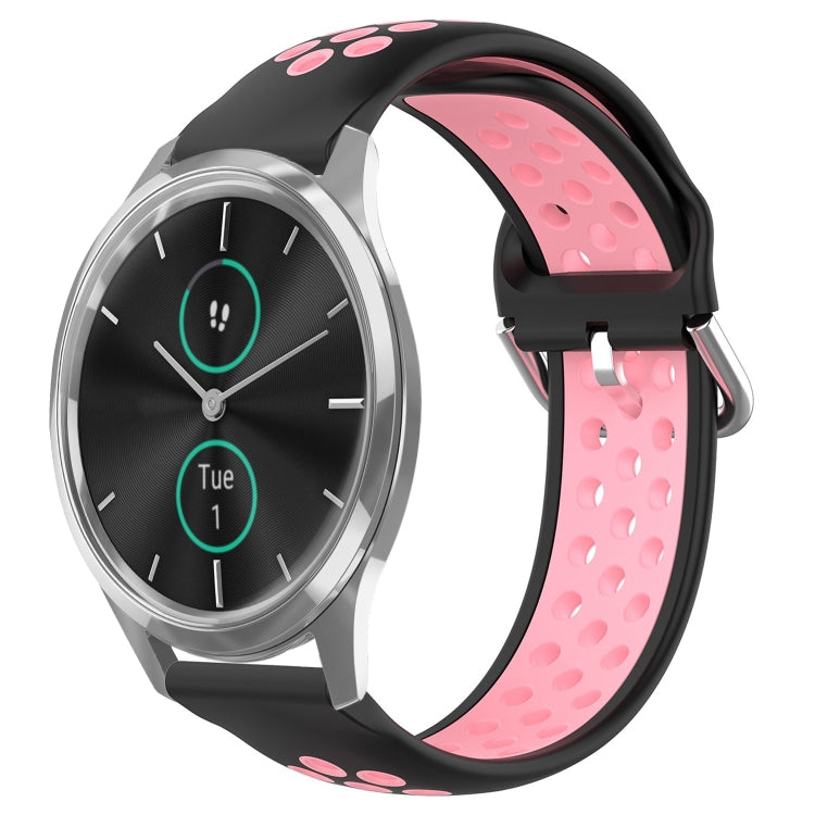 Cinturino sportivo in silicone traspirante perforato da 20 mm, For Garmin VivoMove Luxe