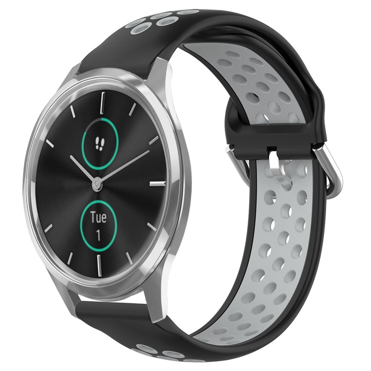 Cinturino sportivo in silicone traspirante perforato da 20 mm, For Garmin VivoMove Luxe