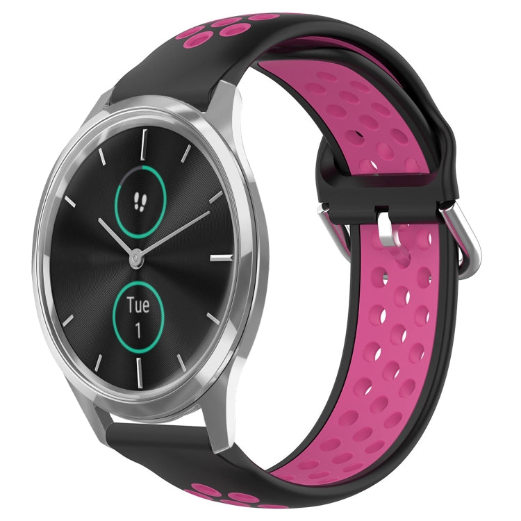 Cinturino sportivo in silicone traspirante perforato da 20 mm, For Garmin VivoMove Luxe