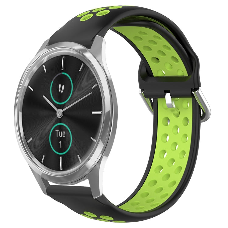 Cinturino sportivo in silicone traspirante perforato da 20 mm, For Garmin VivoMove Luxe