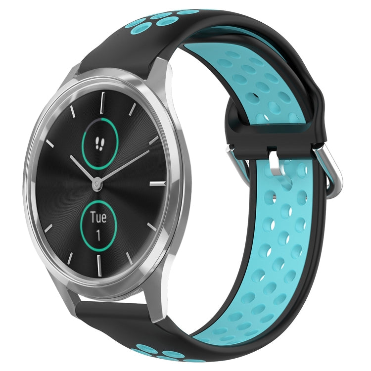 Cinturino sportivo in silicone traspirante perforato da 20 mm, For Garmin VivoMove Luxe