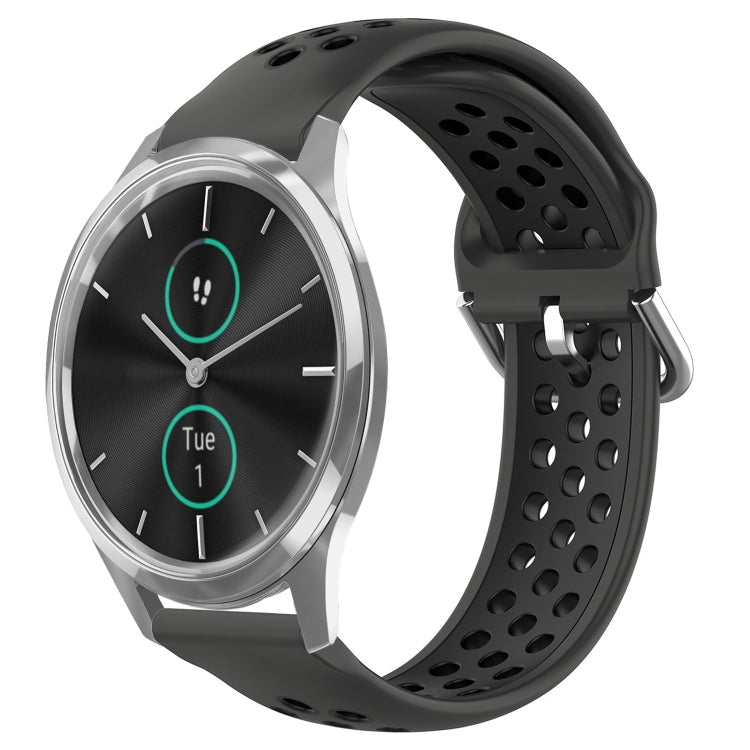 Cinturino sportivo in silicone traspirante perforato da 20 mm, For Garmin VivoMove Luxe