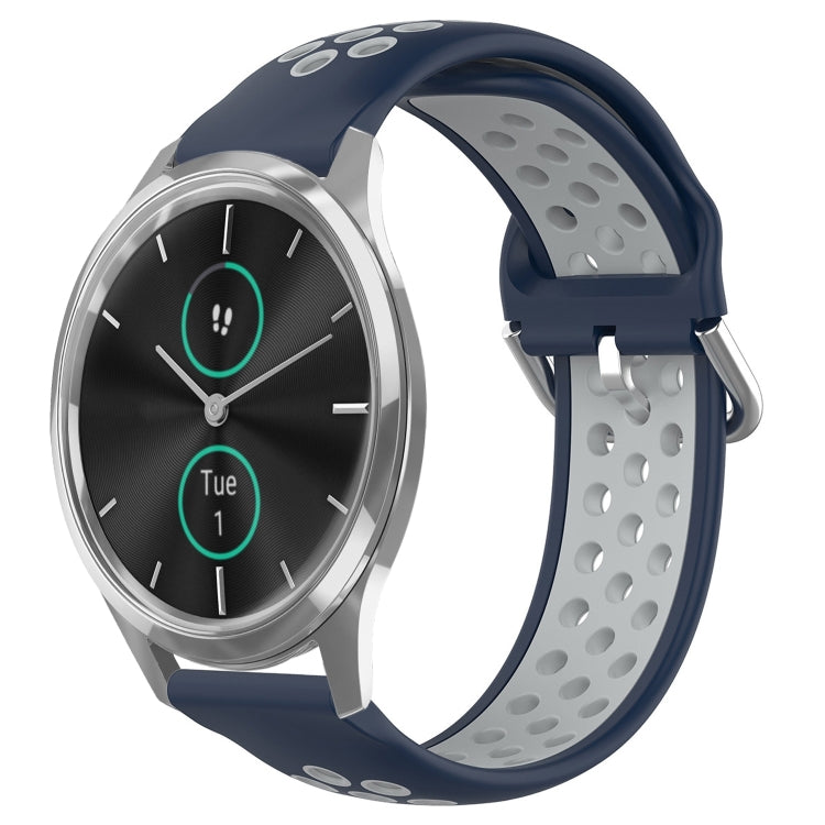 Cinturino sportivo in silicone traspirante perforato da 20 mm, For Garmin VivoMove Luxe