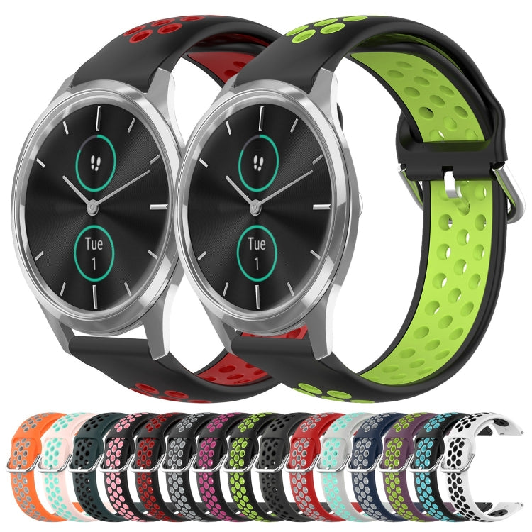 Cinturino sportivo in silicone traspirante perforato da 20 mm, For Garmin VivoMove Luxe