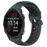 Cinturino sportivo in silicone traspirante perforato da 20 mm, For Garmin Forerunner 245 Music