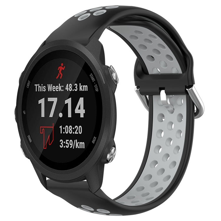 Cinturino sportivo in silicone traspirante perforato da 20 mm, For Garmin Forerunner 245 Music