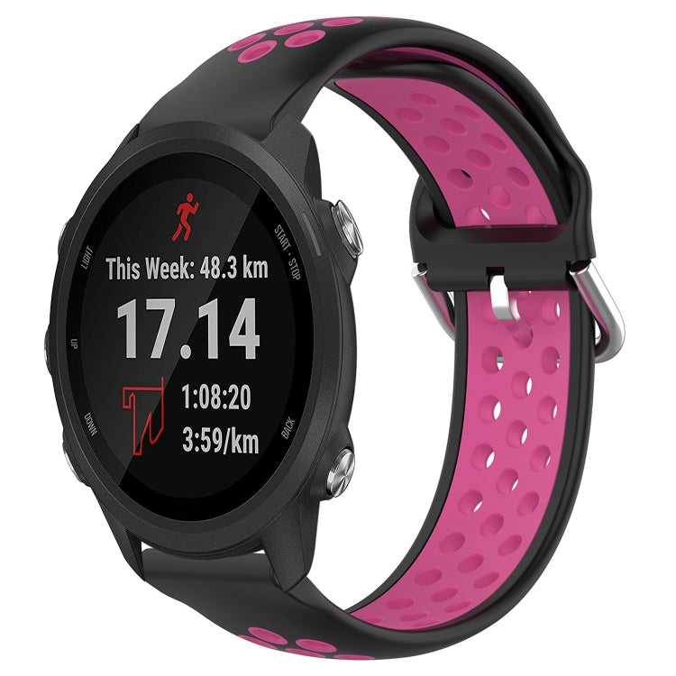 Cinturino sportivo in silicone traspirante perforato da 20 mm, For Garmin Forerunner 245 Music