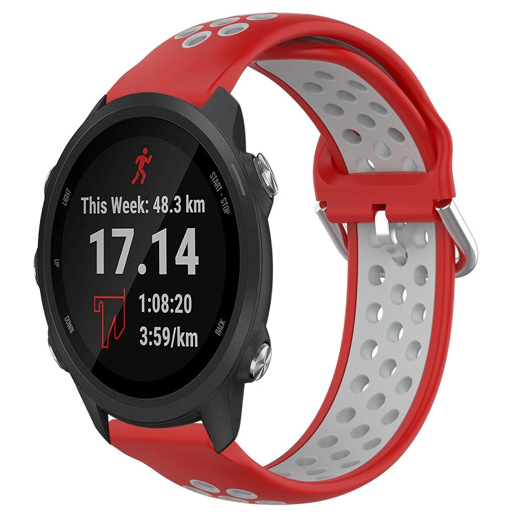 Cinturino sportivo in silicone traspirante perforato da 20 mm, For Garmin Forerunner 245 Music