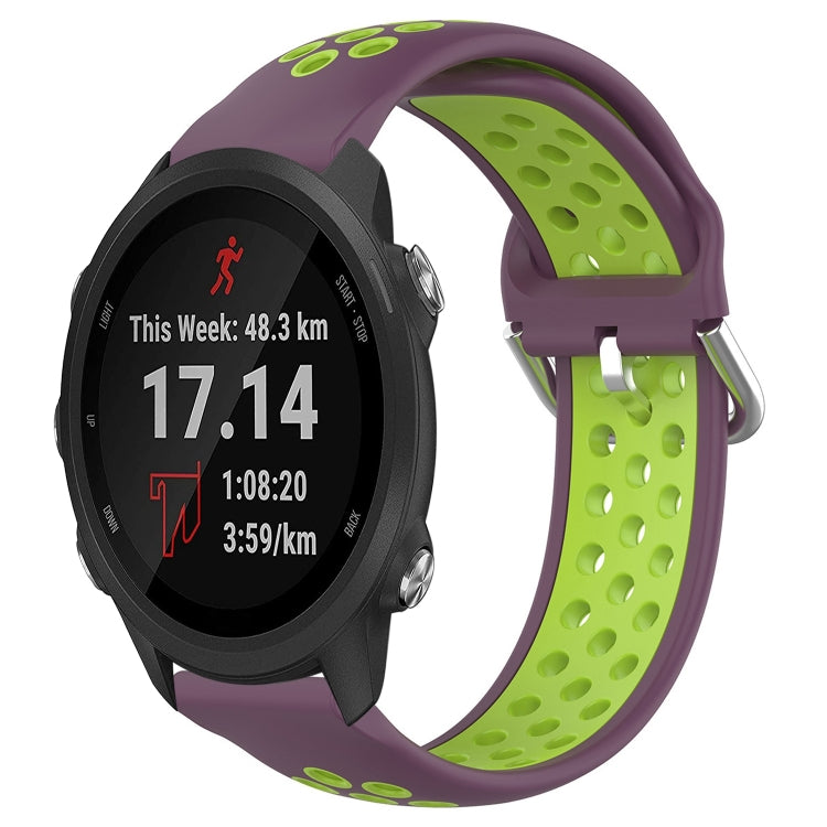 Cinturino sportivo in silicone traspirante perforato da 20 mm, For Garmin Forerunner 245 Music