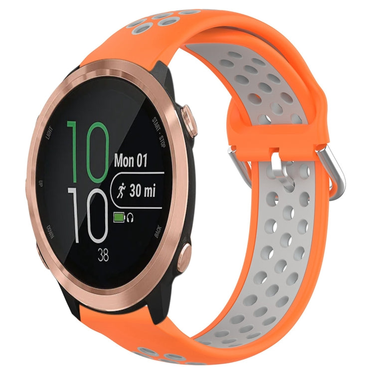 Cinturino sportivo in silicone traspirante perforato da 20 mm, For Garmin Forerunner 645 Music