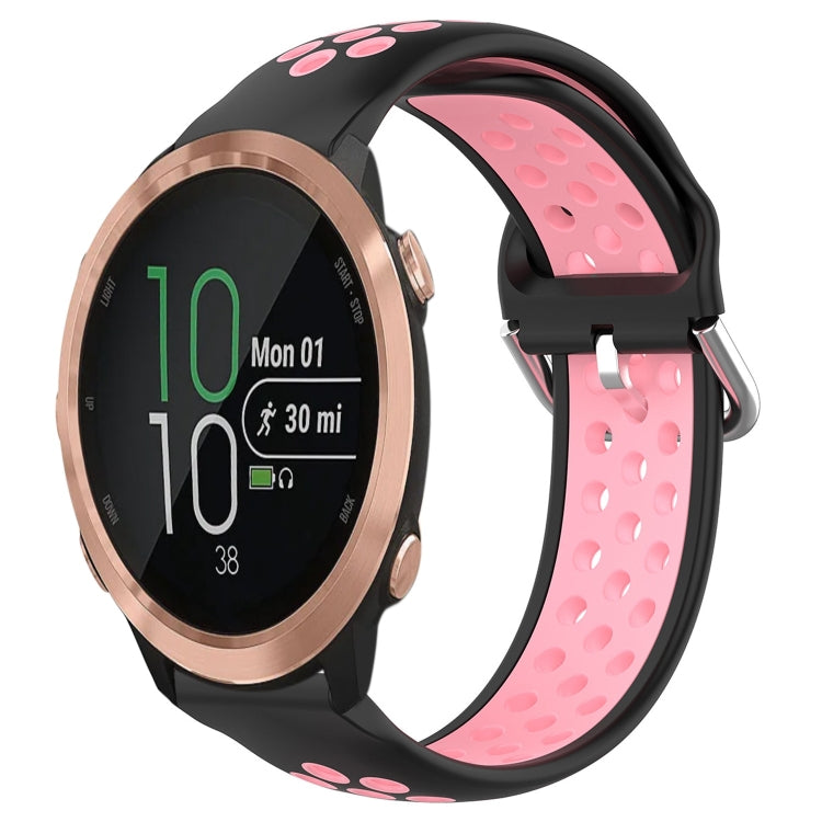 Cinturino sportivo in silicone traspirante perforato da 20 mm, For Garmin Forerunner 645 Music