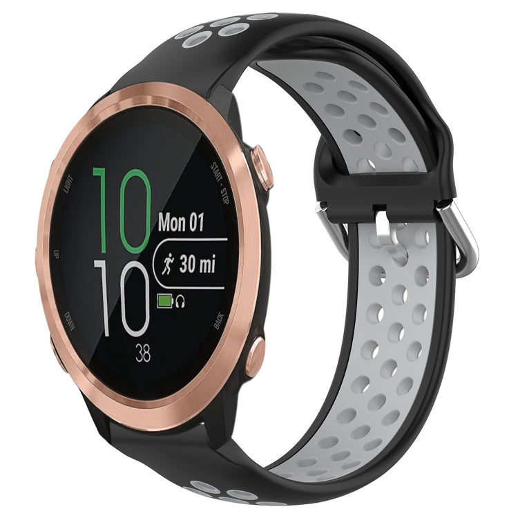 Cinturino sportivo in silicone traspirante perforato da 20 mm, For Garmin Forerunner 645 Music
