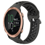Cinturino sportivo in silicone traspirante perforato da 20 mm, For Garmin Forerunner 645 Music