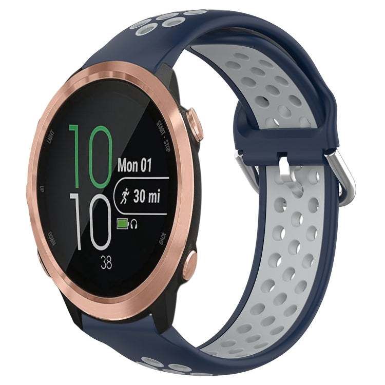 Cinturino sportivo in silicone traspirante perforato da 20 mm, For Garmin Forerunner 645 Music