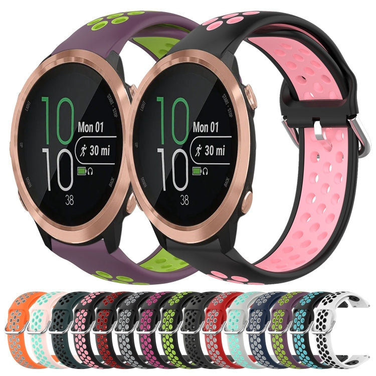 Cinturino sportivo in silicone traspirante perforato da 20 mm, For Garmin Forerunner 645 Music