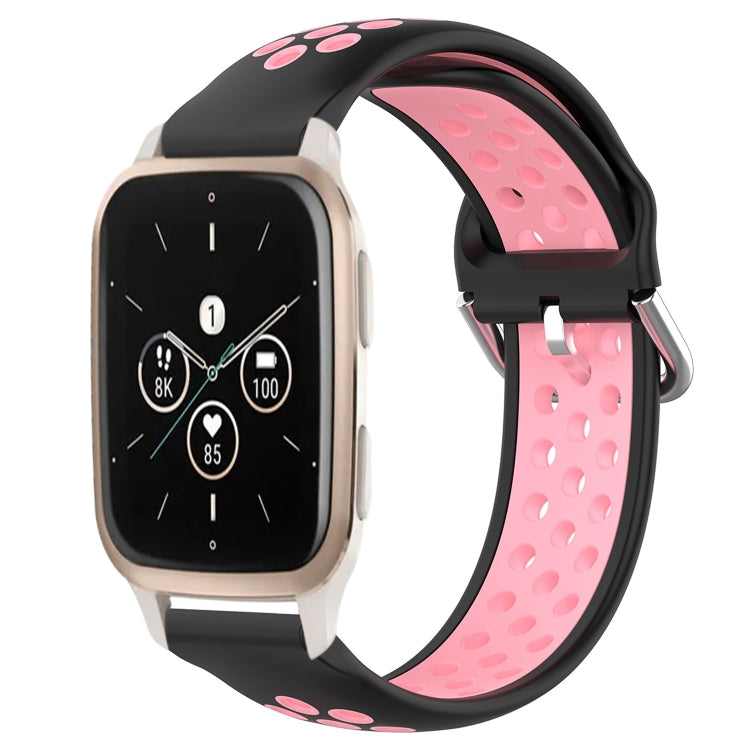 Cinturino sportivo in silicone traspirante perforato da 20 mm, For Garmin Forerunner Sq2 Music
