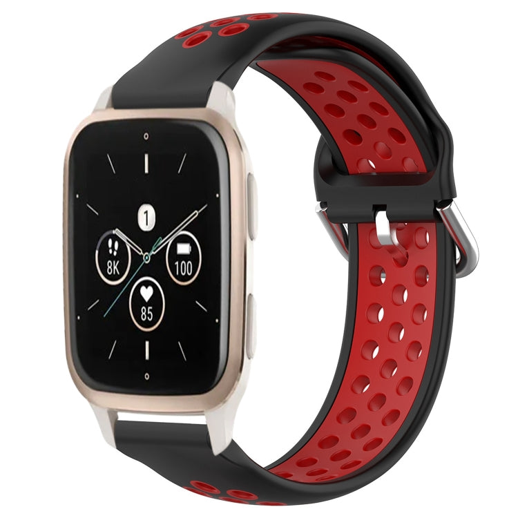 Cinturino sportivo in silicone traspirante perforato da 20 mm, For Garmin Forerunner Sq2 Music