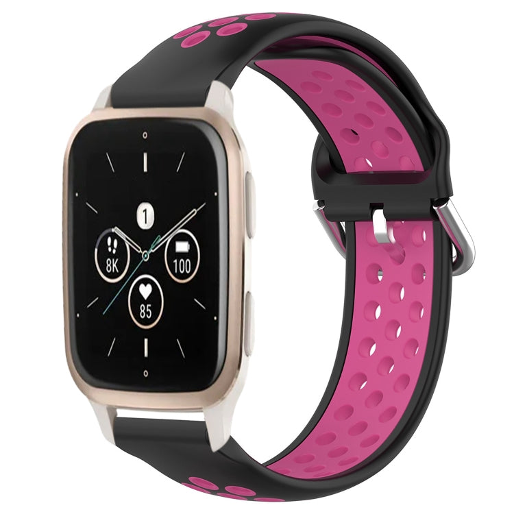Cinturino sportivo in silicone traspirante perforato da 20 mm, For Garmin Forerunner Sq2 Music