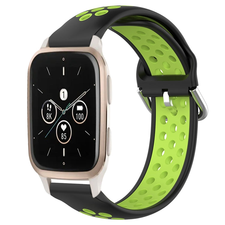 Cinturino sportivo in silicone traspirante perforato da 20 mm, For Garmin Forerunner Sq2 Music