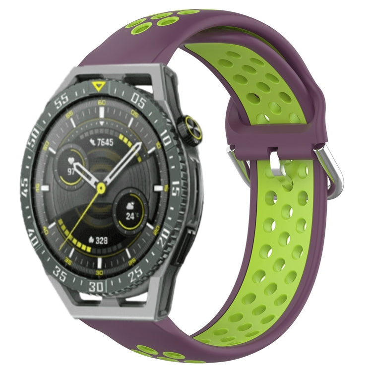 Cinturino sportivo in silicone traspirante perforato da 22 mm, For Huawei Watch GT3 SE