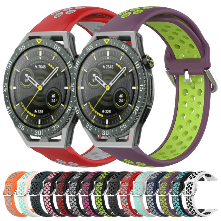 Cinturino sportivo in silicone traspirante perforato da 22 mm, For Huawei Watch GT3 SE