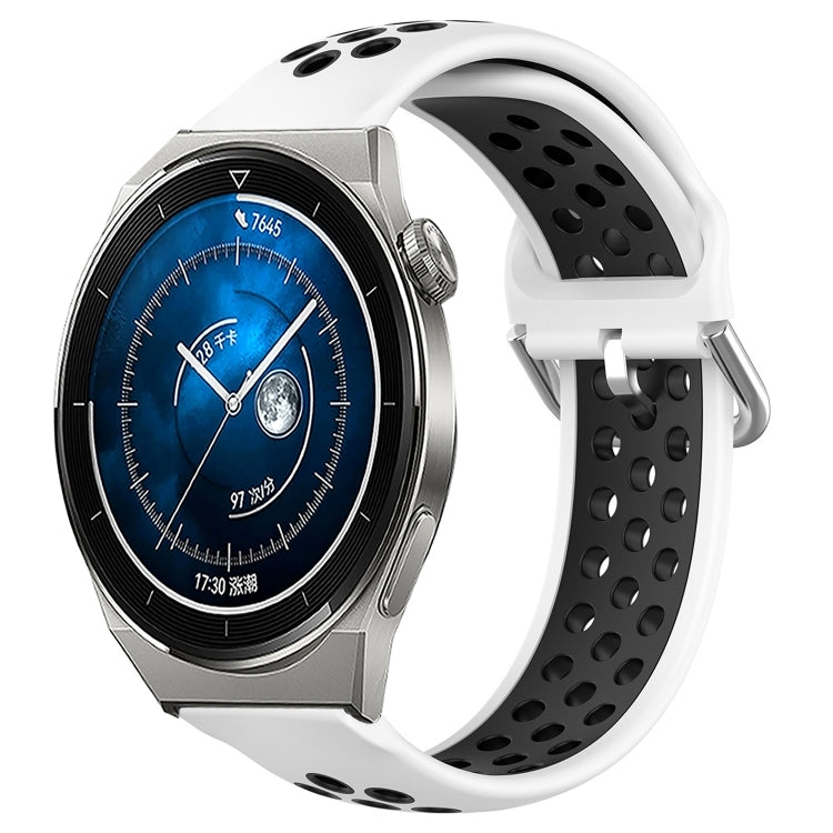 Cinturino sportivo in silicone traspirante perforato da 22 mm, For Huawei Watch GT3 Pro 46mm