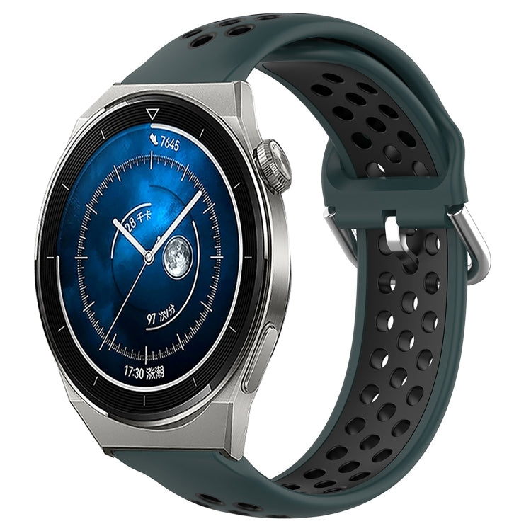 Cinturino sportivo in silicone traspirante perforato da 22 mm, For Huawei Watch GT3 Pro 46mm